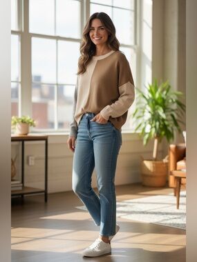 Topshop Colorblock sweater